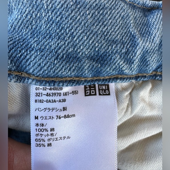 Uniqlo 64 Blue Women's Wide Straight Jeans 32 inch - Picture 11 of 11